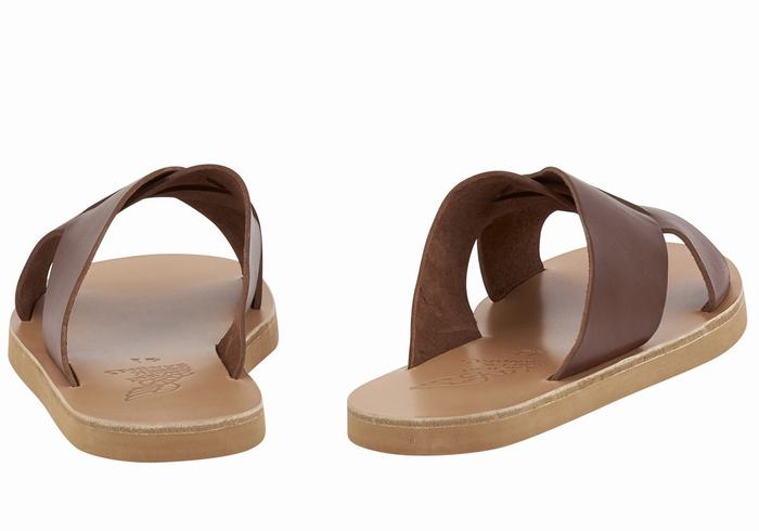 Ancient Greek Sandals Bios Uomo Sandali Scorrevoli Caffè | ZNF3817UY