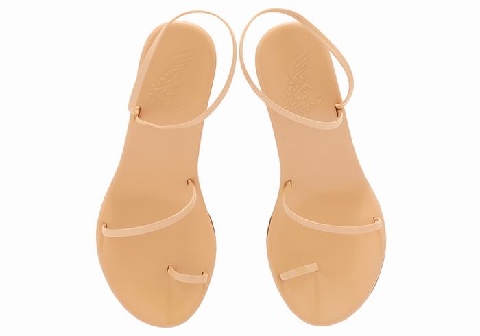 Ancient Greek Sandals Chora Mid Donna Sandali Zeppa Beige | IDA462PK