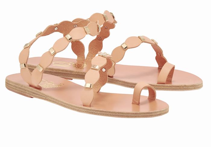 Ancient Greek Sandals Dauxerre Donna Sandali Con Puntale Beige Oro | FPI1941WK