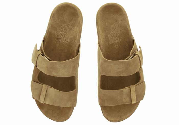 Ancient Greek Sandals Diogenis Uomo Pantofole Verdi | FSL2841BG