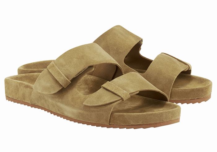 Ancient Greek Sandals Diogenis Uomo Pantofole Verdi | FSL2841BG