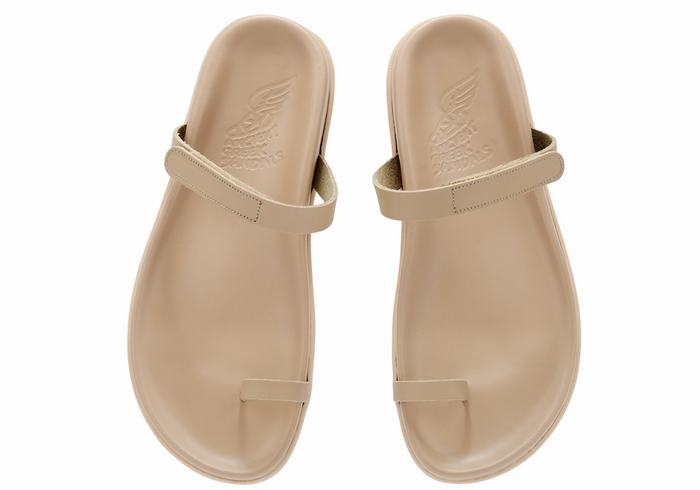 Ancient Greek Sandals Dokos Donna Sandali Con Puntale Grigie Marroni | KKL456KO