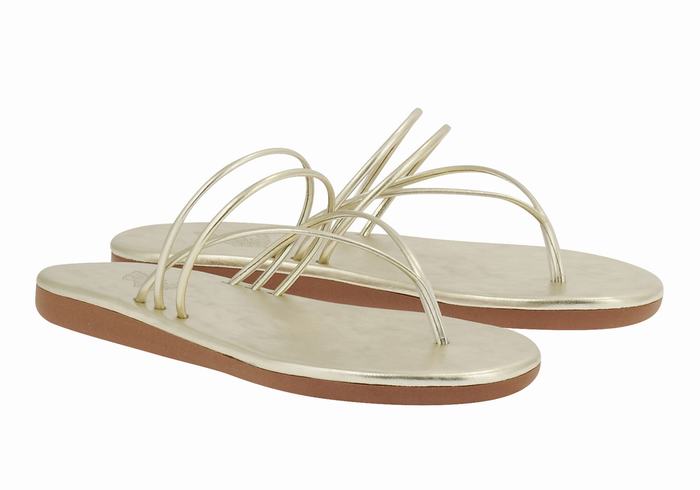 Ancient Greek Sandals E Donna Infradito Oro Bianche | IXF7130LI