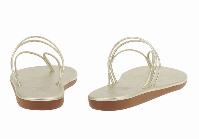 Ancient Greek Sandals E Donna Infradito Oro Bianche | IXF7130LI