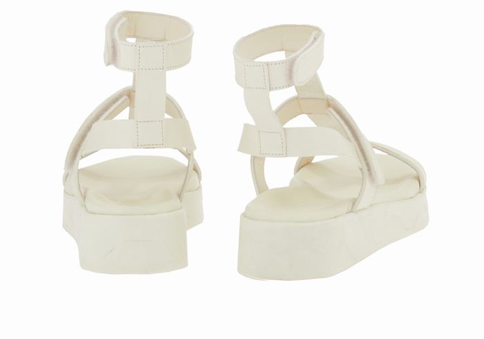 Ancient Greek Sandals Efrosini Leather Donna Sandali con Plateau Bianche | LKO214UT