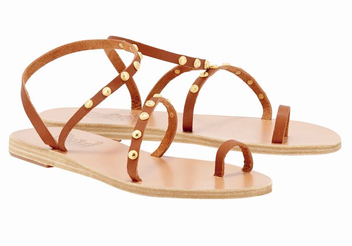 Ancient Greek Sandals Eleftheria Bee Donna Sandali Con Puntale Marroni Scuro | NCU352NQ