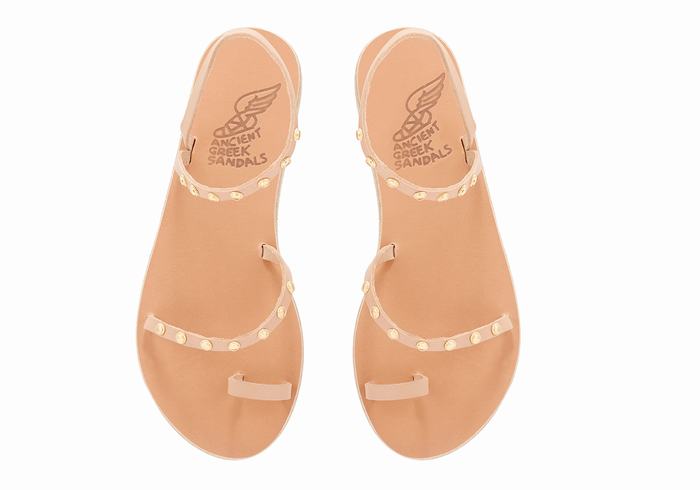 Ancient Greek Sandals Eleftheria Bee Donna Sandali Con Puntale Beige | TIQ2235KJ