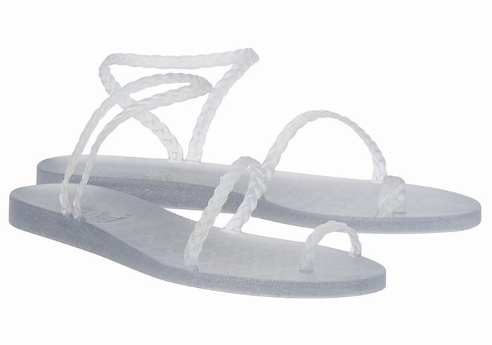 Ancient Greek Sandals Eleftheria Donna Sandali Intrecciati Grigie Oro | TCP8735BW