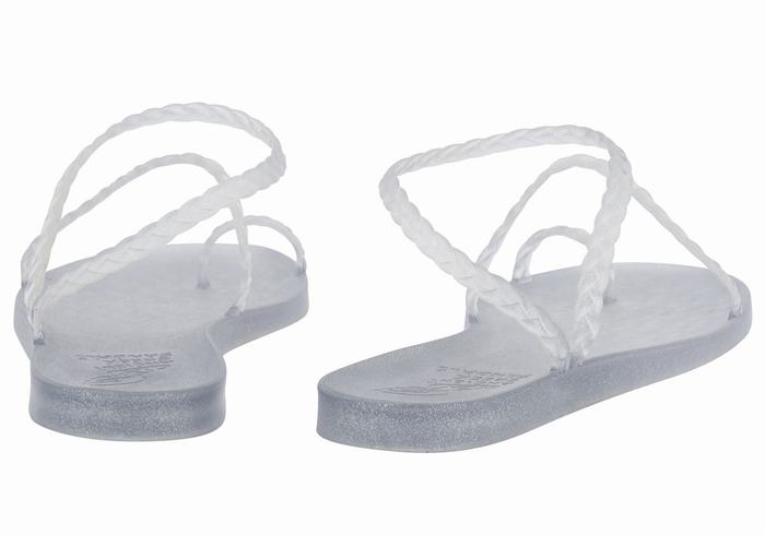 Ancient Greek Sandals Eleftheria Donna Sandali Intrecciati Grigie Oro | TCP8735BW