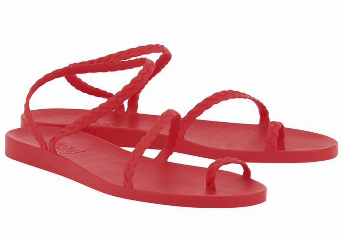 Ancient Greek Sandals Eleftheria Donna Sandali Intrecciati Rosse | CSW4265TT