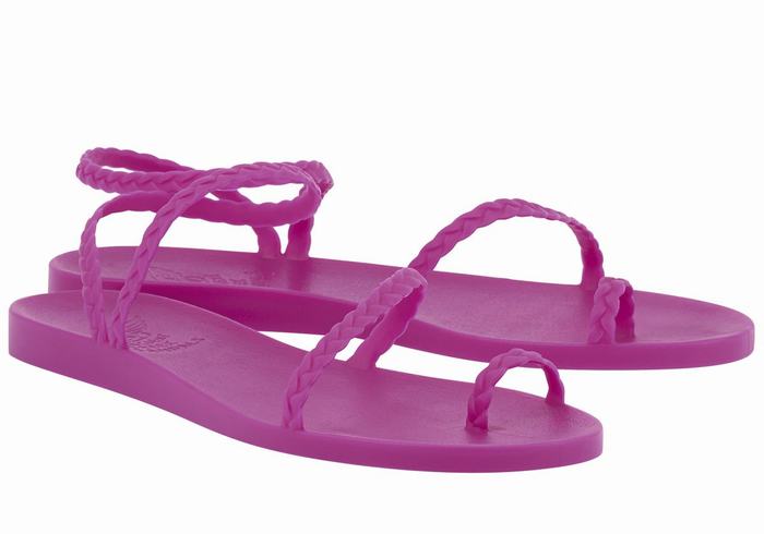 Ancient Greek Sandals Eleftheria Donna Sandali Intrecciati Viola | MCD2513BE