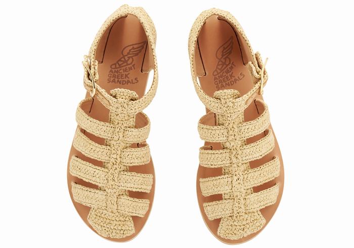 Ancient Greek Sandals Homeria Donna Sandali Pescatore Beige | AFK2672SX