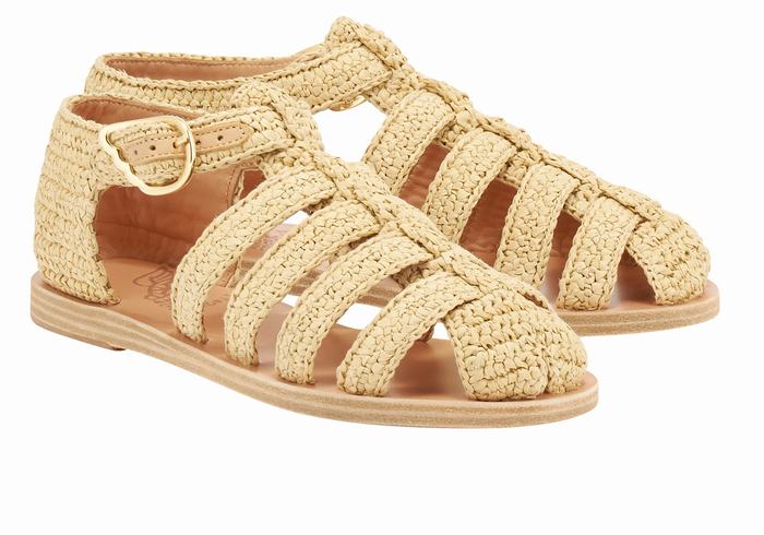 Ancient Greek Sandals Homeria Donna Sandali Pescatore Beige | AFK2672SX