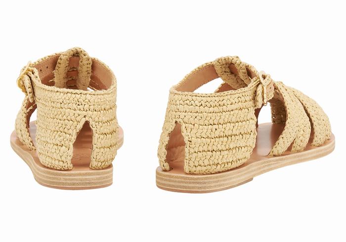 Ancient Greek Sandals Homeria Donna Sandali Pescatore Beige | AFK2672SX