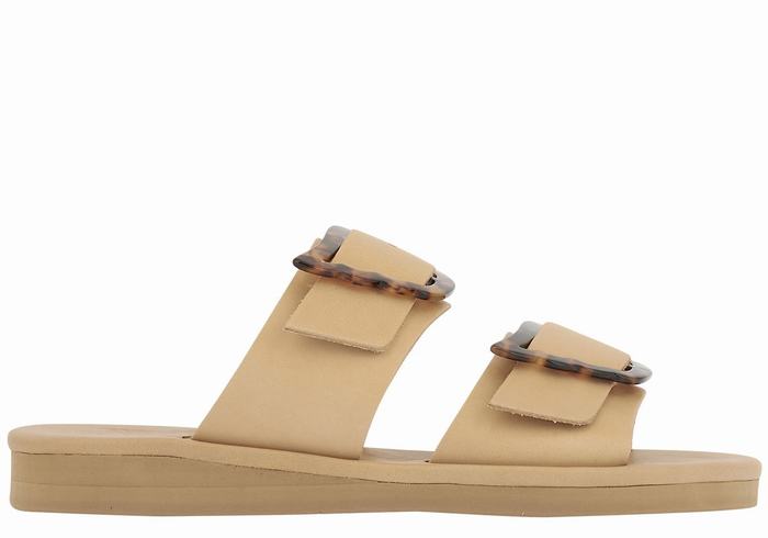 Ancient Greek Sandals Iaso Donna Sandali Scorrevoli Beige | ROT99UL