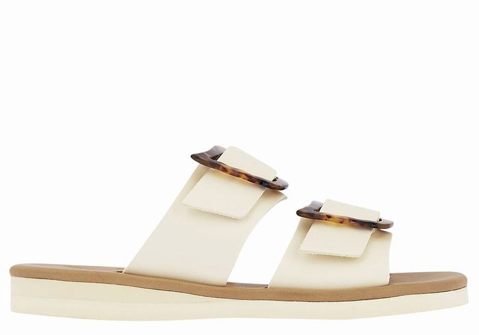 Ancient Greek Sandals Iaso Donna Sandali Scorrevoli Bianche | NZU8961VO