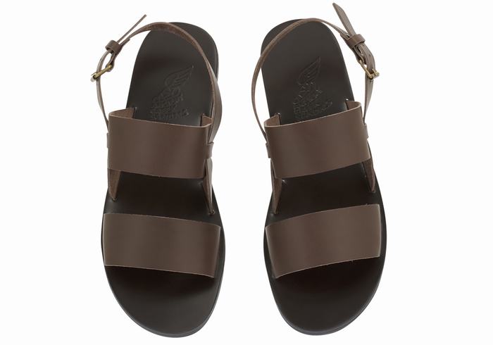 Ancient Greek Sandals Irodotos Leather Uomo Sandali Casual Cioccolato | XRE450DQ