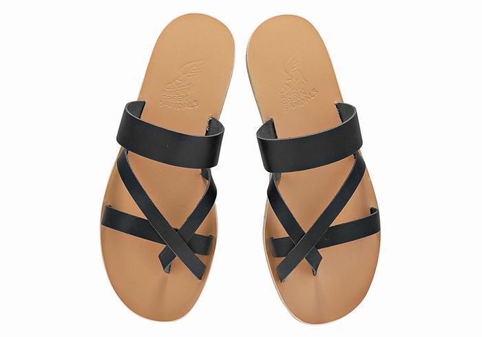 Ancient Greek Sandals Jason Leather Uomo Sandali Scorrevoli Blu Scuro | RWH2775WB