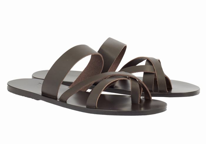 Ancient Greek Sandals Jason Uomo Sandali Scorrevoli Cioccolato | NEC9673WL