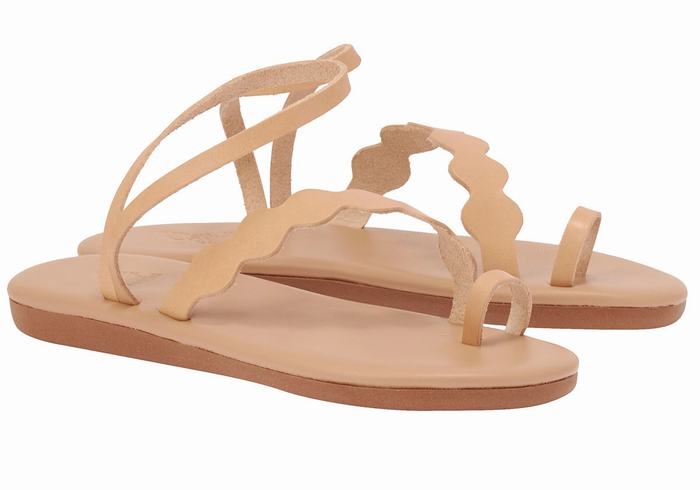 Ancient Greek Sandals Koralia Donna Sandali Con Puntale Beige | LDL984DS