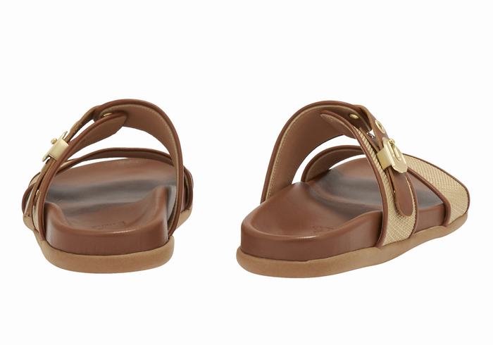 Ancient Greek Sandals Latria Donna Sandali Scorrevoli Beige Marroni | BSL4469TV