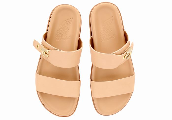 Ancient Greek Sandals Latria Donna Sandali Scorrevoli Beige | RWF4315VW