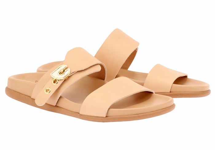 Ancient Greek Sandals Latria Donna Sandali Scorrevoli Beige | RWF4315VW