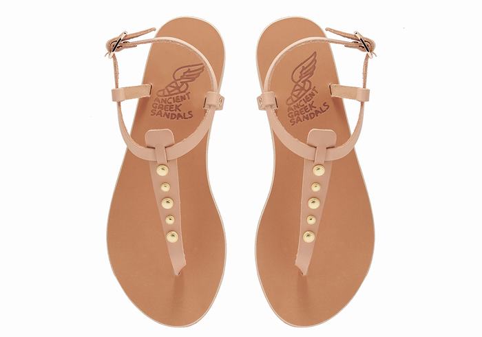 Ancient Greek Sandals Lito Bee Donna Sandali Con Cinturino Sul Retro Beige | BOR10042RO