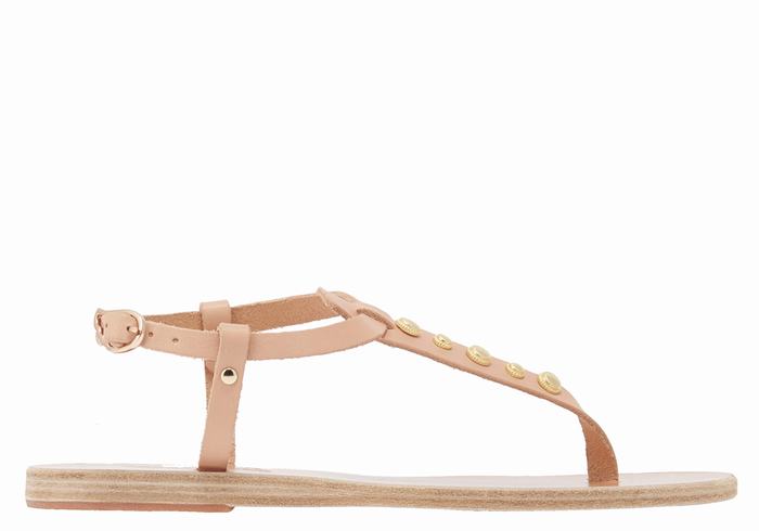 Ancient Greek Sandals Lito Bee Donna Sandali Con Cinturino Sul Retro Beige | BOR10042RO