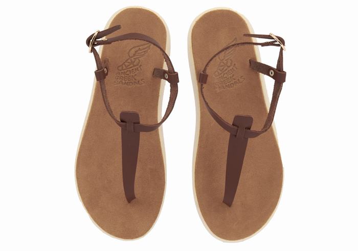 Ancient Greek Sandals Lito Comfort Donna Sandali Con Cinturino Sul Retro Caffè | BHN2278ED