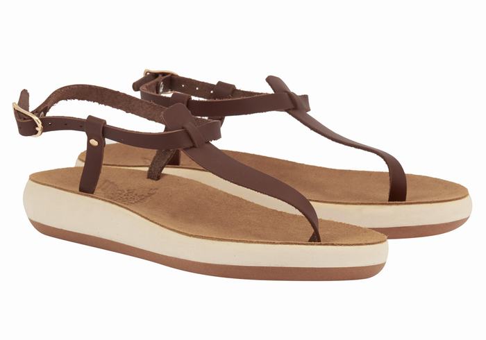 Ancient Greek Sandals Lito Comfort Donna Sandali Con Cinturino Sul Retro Caffè | BHN2278ED