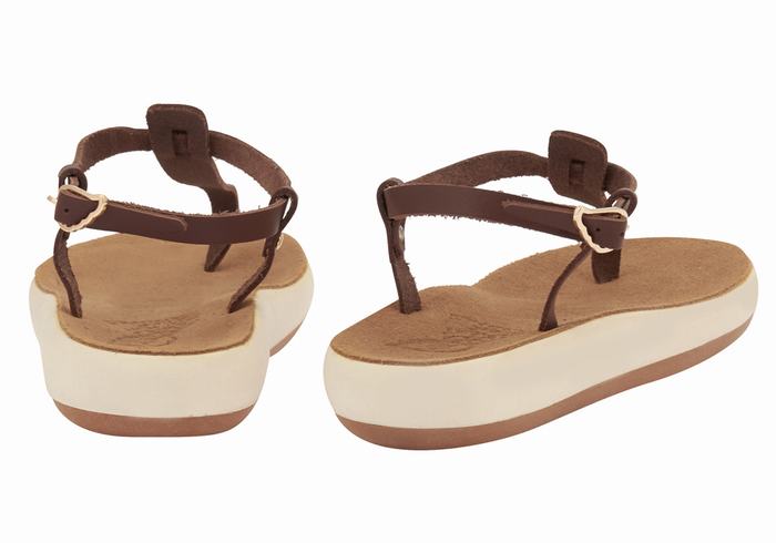 Ancient Greek Sandals Lito Comfort Donna Sandali Con Cinturino Sul Retro Caffè | BHN2278ED