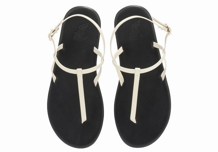 Ancient Greek Sandals Lito Flip Flop Donna Sandali Con Cinturino Sul Retro Bianche | ECH6788QR