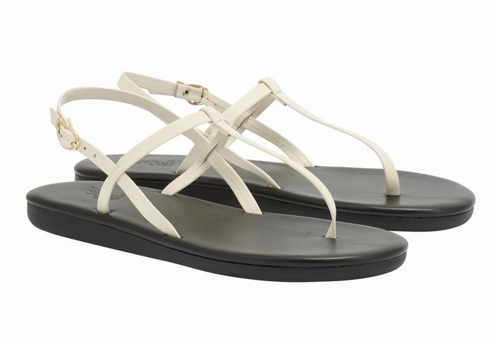 Ancient Greek Sandals Lito Flip Flop Donna Sandali Con Cinturino Sul Retro Bianche | ECH6788QR