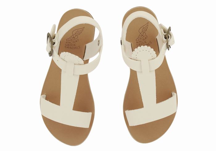 Ancient Greek Sandals Little Amber Soft Bambino Sandali Bassi Bianche | AQK2547LK