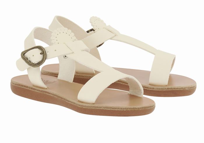 Ancient Greek Sandals Little Amber Soft Bambino Sandali Bassi Bianche | AQK2547LK