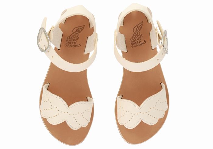 Ancient Greek Sandals Little Andromeda Soft Bambino Sandali Casual Bianche | IZB7537MI