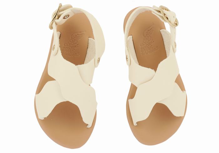 Ancient Greek Sandals Little Atokos Soft Bambino Sandali Casual Bianche | UBM1417CK