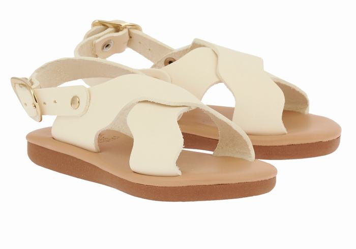 Ancient Greek Sandals Little Atokos Soft Bambino Sandali Casual Bianche | UBM1417CK