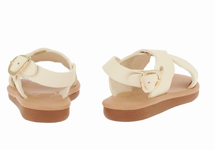 Ancient Greek Sandals Little Atokos Soft Bambino Sandali Casual Bianche | UBM1417CK