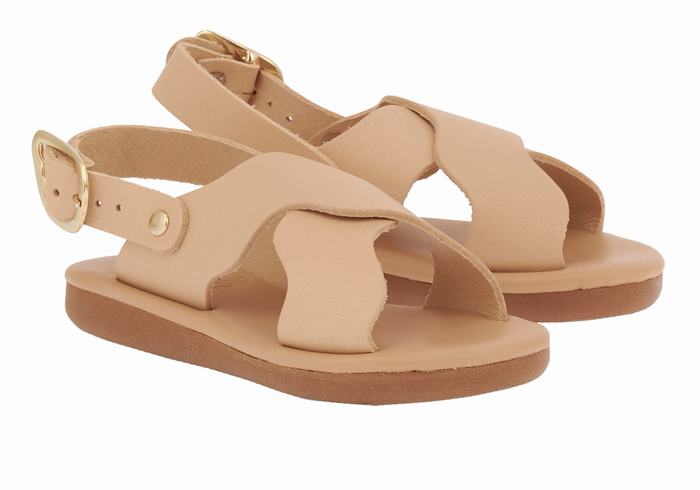 Ancient Greek Sandals Little Atokos Soft Bambino Sandali Casual Beige | XFN3124AH