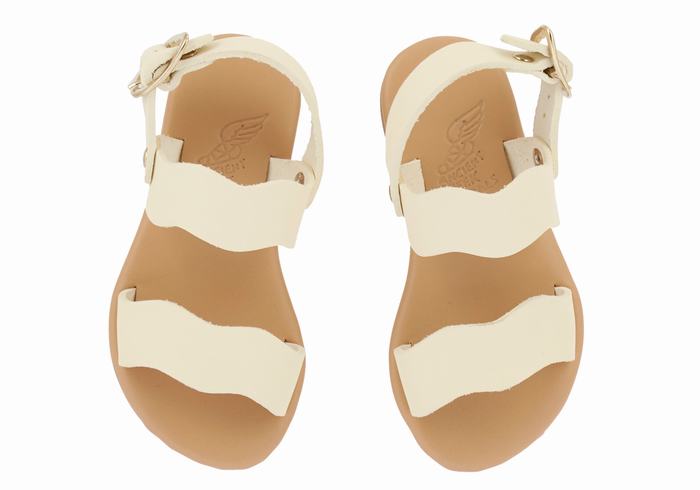 Ancient Greek Sandals Little Calamos Soft Bambino Sandali Casual Bianche | XVU7949KA