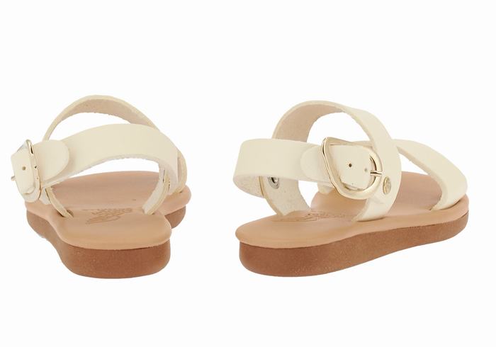 Ancient Greek Sandals Little Calamos Soft Bambino Sandali Casual Bianche | XVU7949KA