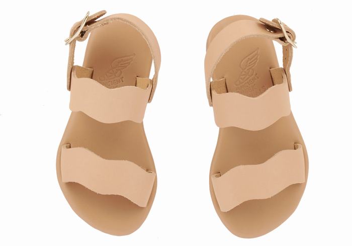 Ancient Greek Sandals Little Calamos Soft Bambino Sandali Casual Beige | VOT1152RR