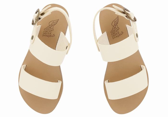 Ancient Greek Sandals Little Clio Soft Bambino Sandali Casual Bianche | HOO8028WC