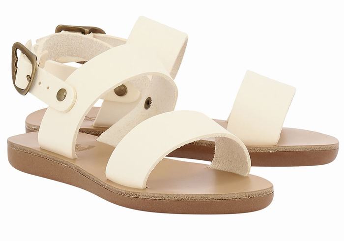 Ancient Greek Sandals Little Clio Soft Bambino Sandali Casual Bianche | HOO8028WC