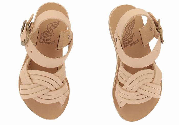 Ancient Greek Sandals Little Electra Soft Bambino Sandali Bassi Beige | ZRA3851RA