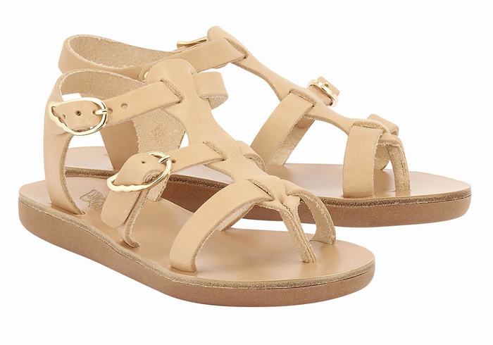 Ancient Greek Sandals Little Grace Kelly Soft Bambino Sandali Bassi Beige | GOP4178YQ