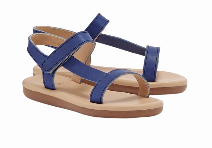 Ancient Greek Sandals Little Iasonas Soft Bambino Sandali Casual Blu Scuro | IUG2194LH