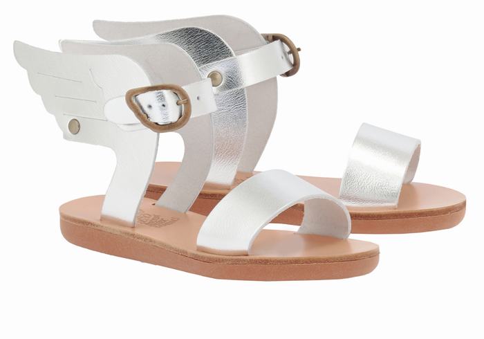 Ancient Greek Sandals Little Ikaria Soft Bambino Sandali Casual Argento | QLO7770IO